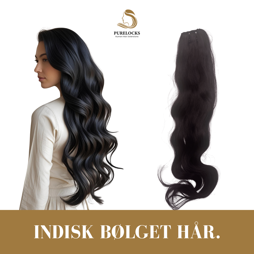 Indisk Bølget Råt Hår | Naturlige Bølger & 100% Ægte