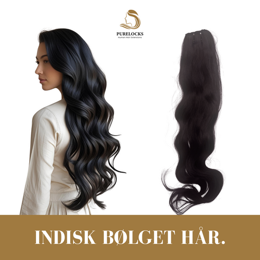 Indisk Bølget Råt Hår | Naturlige Bølger & 100% Ægte