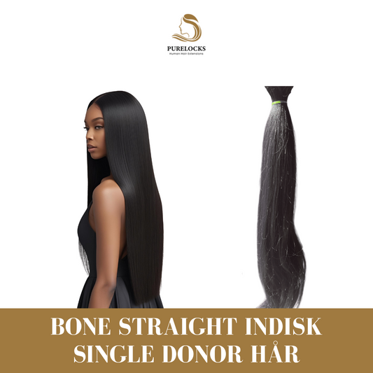 Bone Straight Indisk Single Donor Hår – Glat, Råt og Ultra Eksklusivt